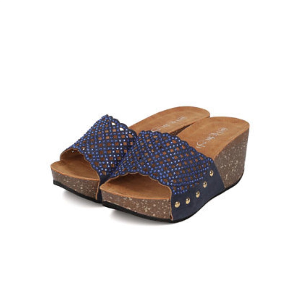 Cute cork espadrille wedge sandal